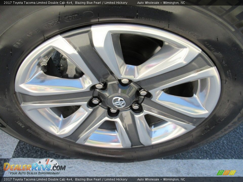 2017 Toyota Tacoma Limited Double Cab 4x4 Blazing Blue Pearl / Limited Hickory Photo #7