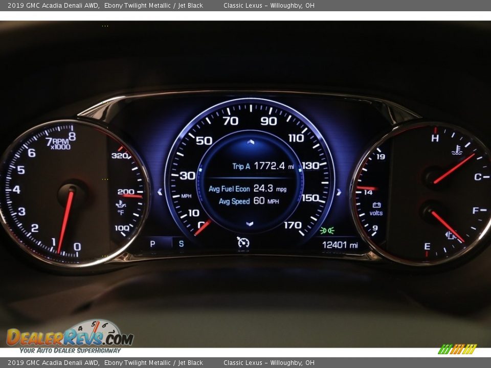 2019 GMC Acadia Denali AWD Ebony Twilight Metallic / Jet Black Photo #8