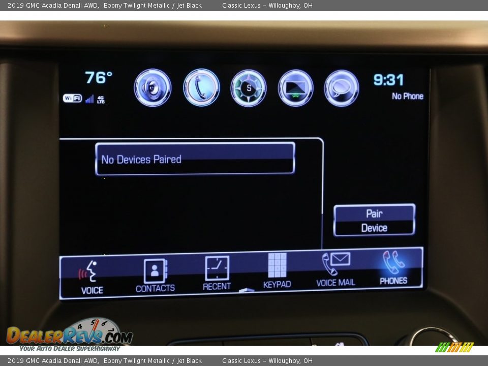 2019 GMC Acadia Denali AWD Ebony Twilight Metallic / Jet Black Photo #12