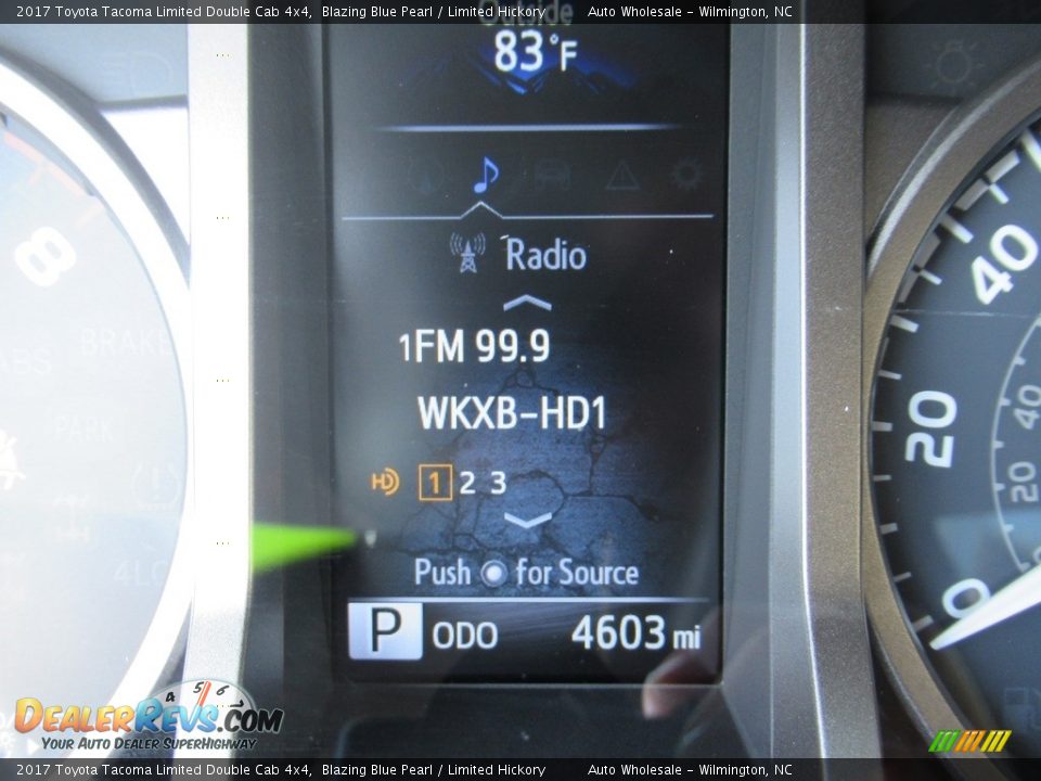 2017 Toyota Tacoma Limited Double Cab 4x4 Blazing Blue Pearl / Limited Hickory Photo #15