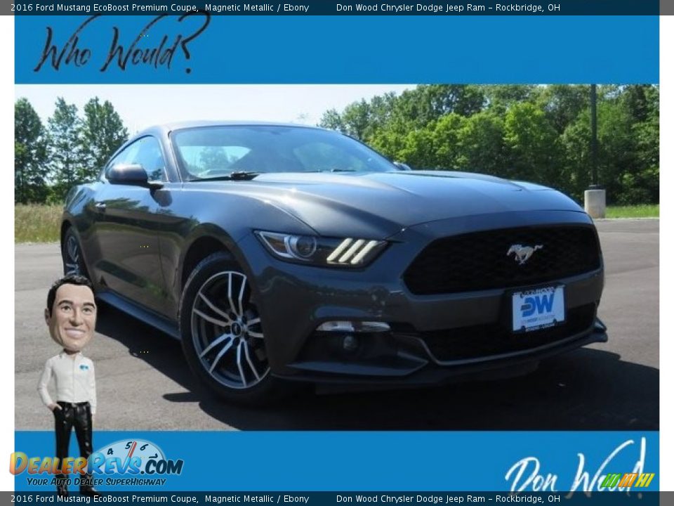 2016 Ford Mustang EcoBoost Premium Coupe Magnetic Metallic / Ebony Photo #1