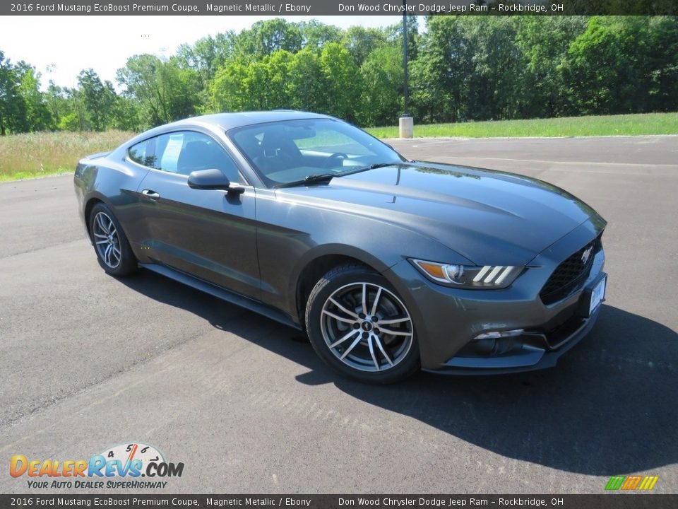 2016 Ford Mustang EcoBoost Premium Coupe Magnetic Metallic / Ebony Photo #4