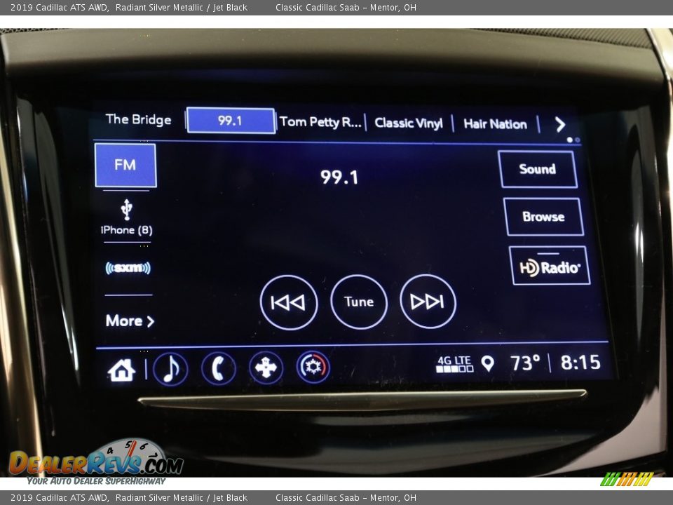 2019 Cadillac ATS AWD Radiant Silver Metallic / Jet Black Photo #11