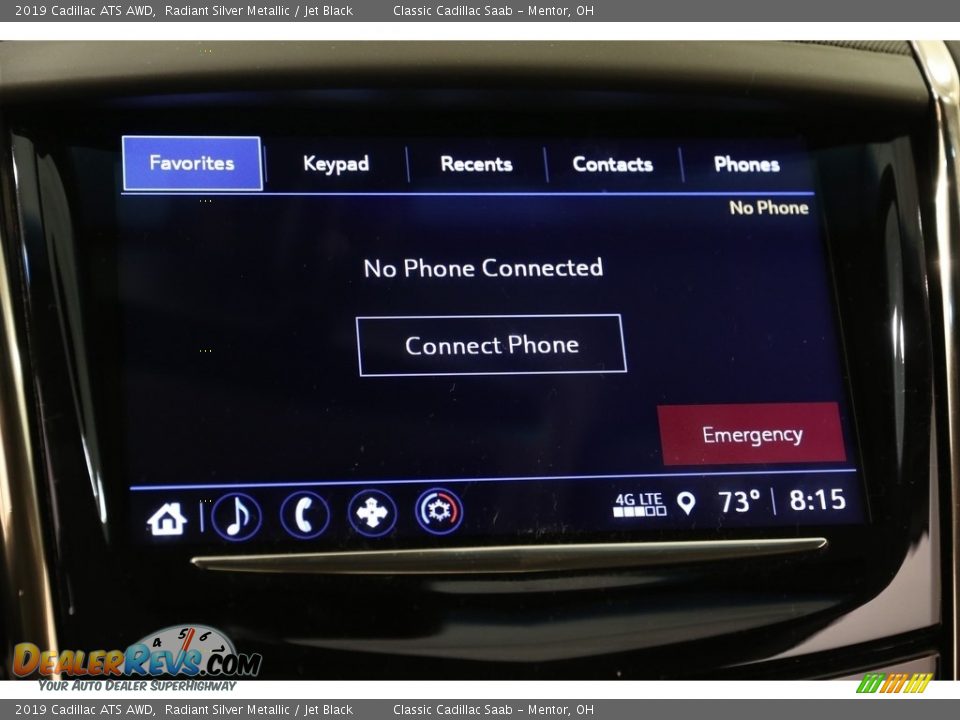 2019 Cadillac ATS AWD Radiant Silver Metallic / Jet Black Photo #12