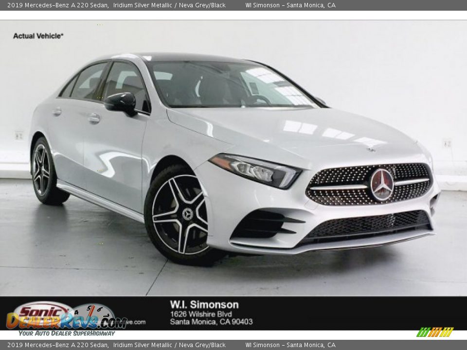 2019 Mercedes-Benz A 220 Sedan Iridium Silver Metallic / Neva Grey/Black Photo #1
