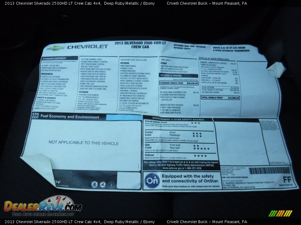 2013 Chevrolet Silverado 2500HD LT Crew Cab 4x4 Deep Ruby Metallic / Ebony Photo #29