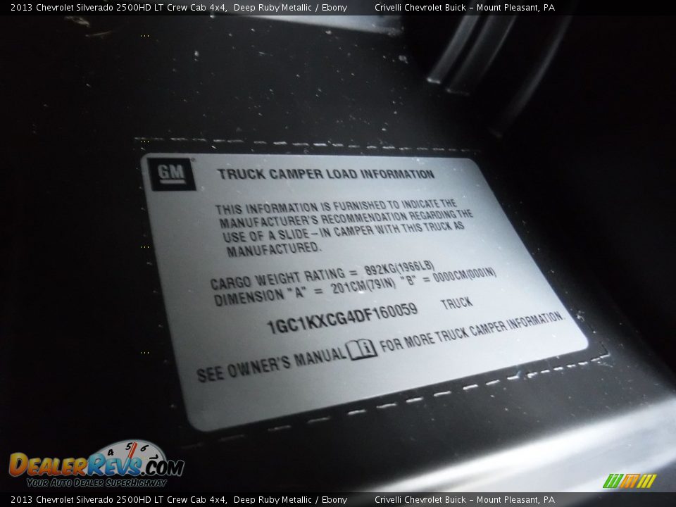 2013 Chevrolet Silverado 2500HD LT Crew Cab 4x4 Deep Ruby Metallic / Ebony Photo #34