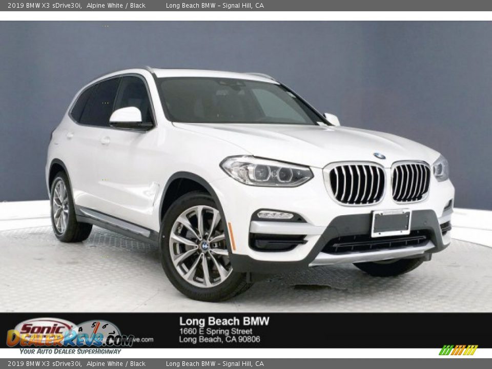 2019 BMW X3 sDrive30i Alpine White / Black Photo #1