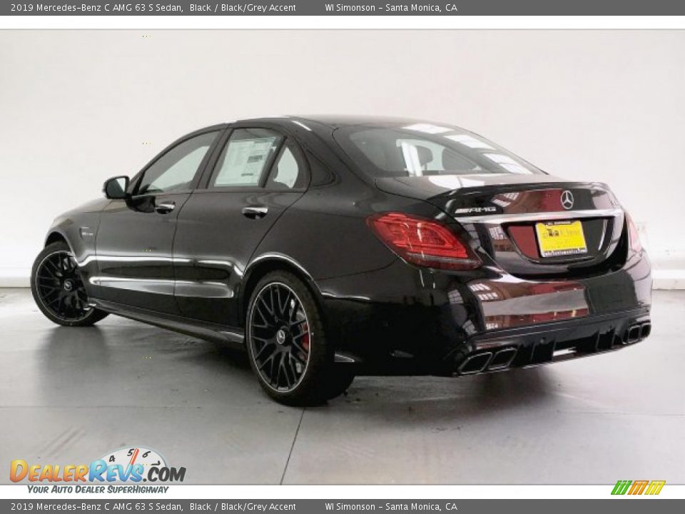 2019 Mercedes-Benz C AMG 63 S Sedan Black / Black/Grey Accent Photo #2