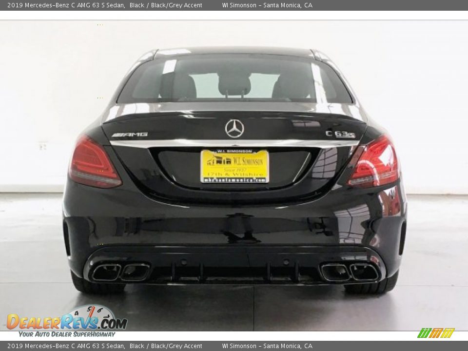 2019 Mercedes-Benz C AMG 63 S Sedan Black / Black/Grey Accent Photo #3