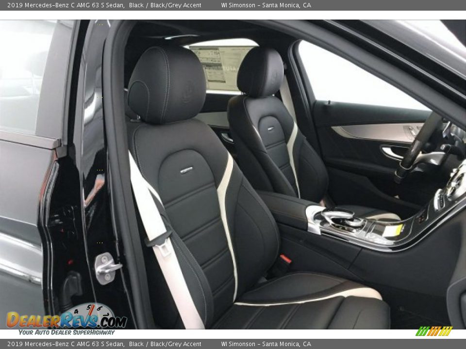 Black/Grey Accent Interior - 2019 Mercedes-Benz C AMG 63 S Sedan Photo #5