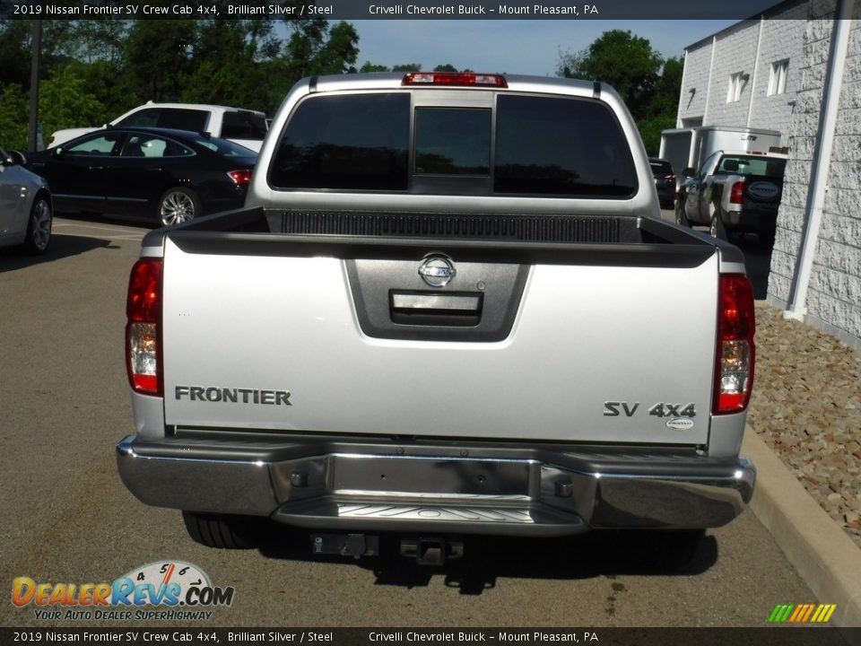 2019 Nissan Frontier SV Crew Cab 4x4 Brilliant Silver / Steel Photo #7