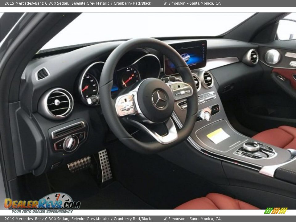2019 Mercedes-Benz C 300 Sedan Selenite Grey Metallic / Cranberry Red/Black Photo #4