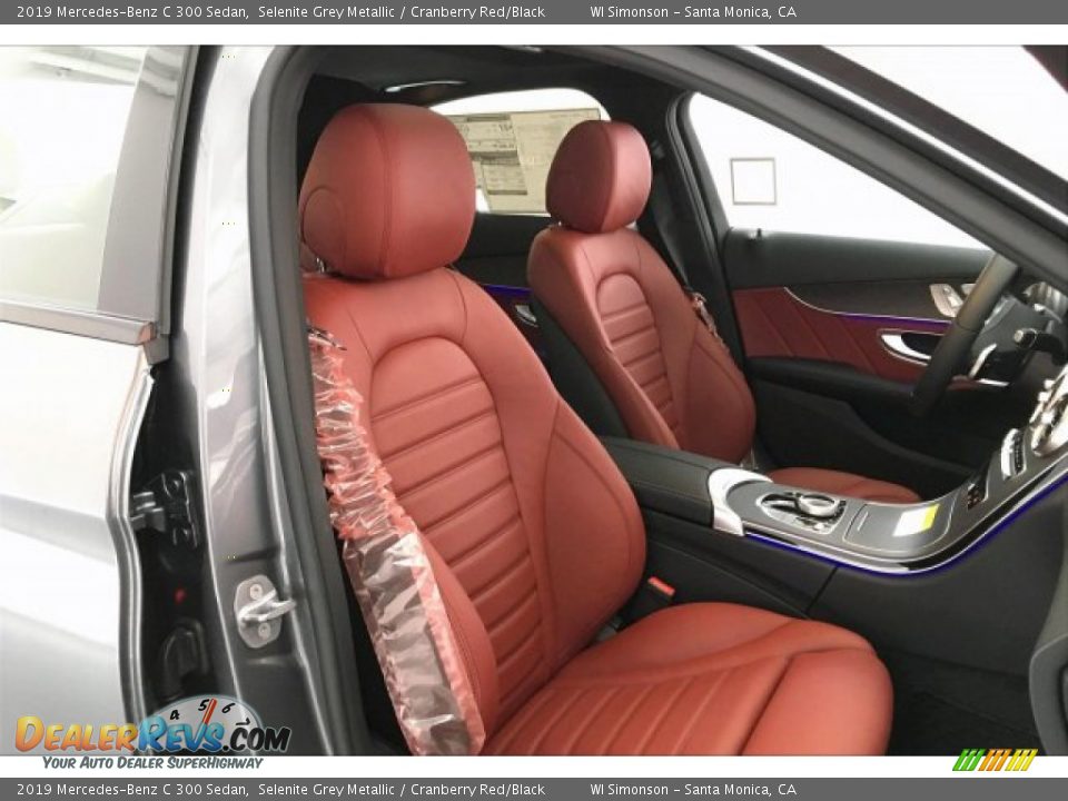 2019 Mercedes-Benz C 300 Sedan Selenite Grey Metallic / Cranberry Red/Black Photo #5