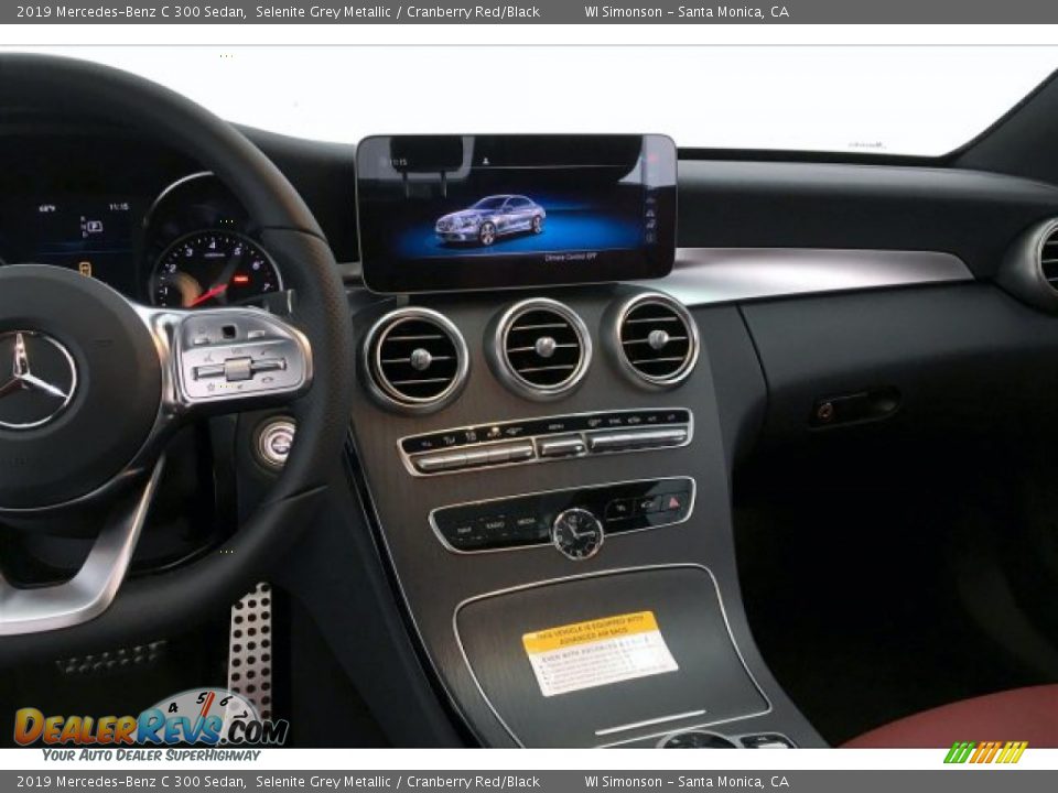 2019 Mercedes-Benz C 300 Sedan Selenite Grey Metallic / Cranberry Red/Black Photo #6