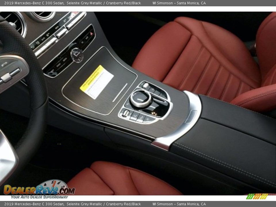 2019 Mercedes-Benz C 300 Sedan Selenite Grey Metallic / Cranberry Red/Black Photo #7