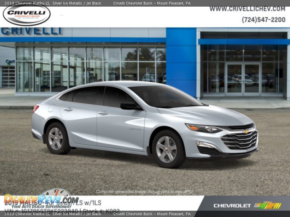 2019 Chevrolet Malibu LS Silver Ice Metallic / Jet Black Photo #3