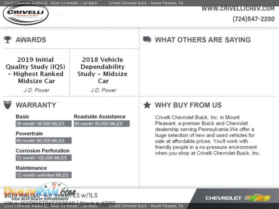 2019 Chevrolet Malibu LS Silver Ice Metallic / Jet Black Photo #8