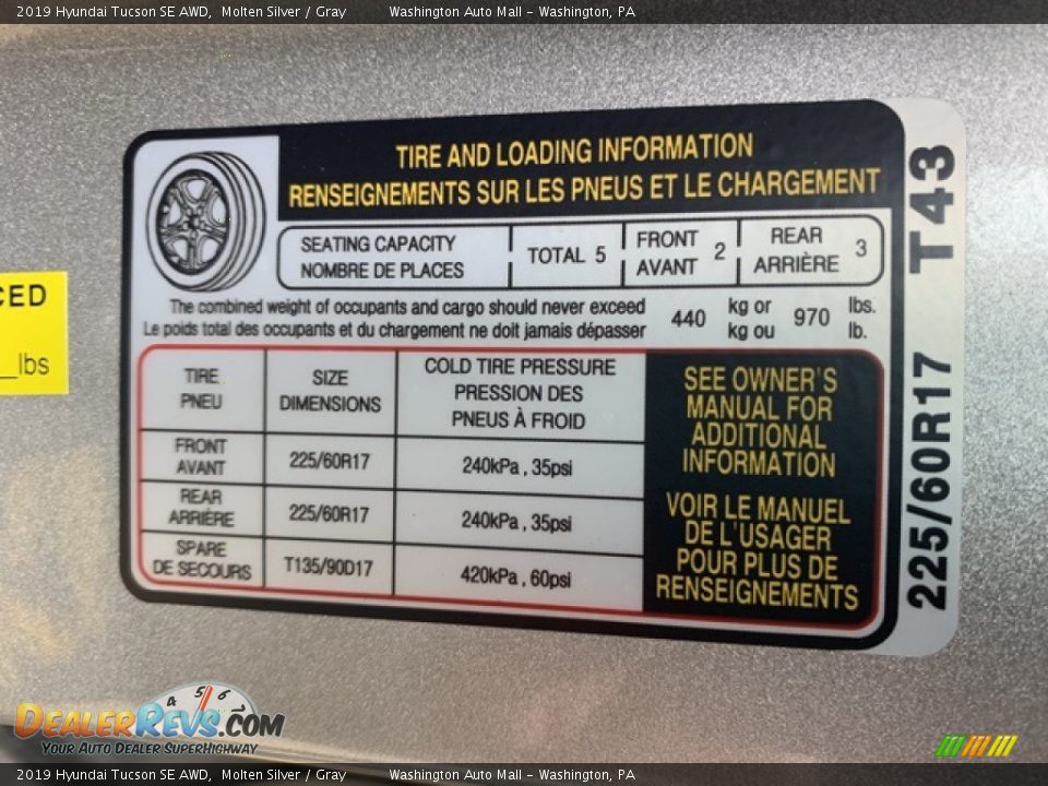 2019 Hyundai Tucson SE AWD Molten Silver / Gray Photo #9