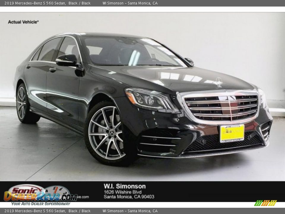2019 Mercedes-Benz S 560 Sedan Black / Black Photo #1