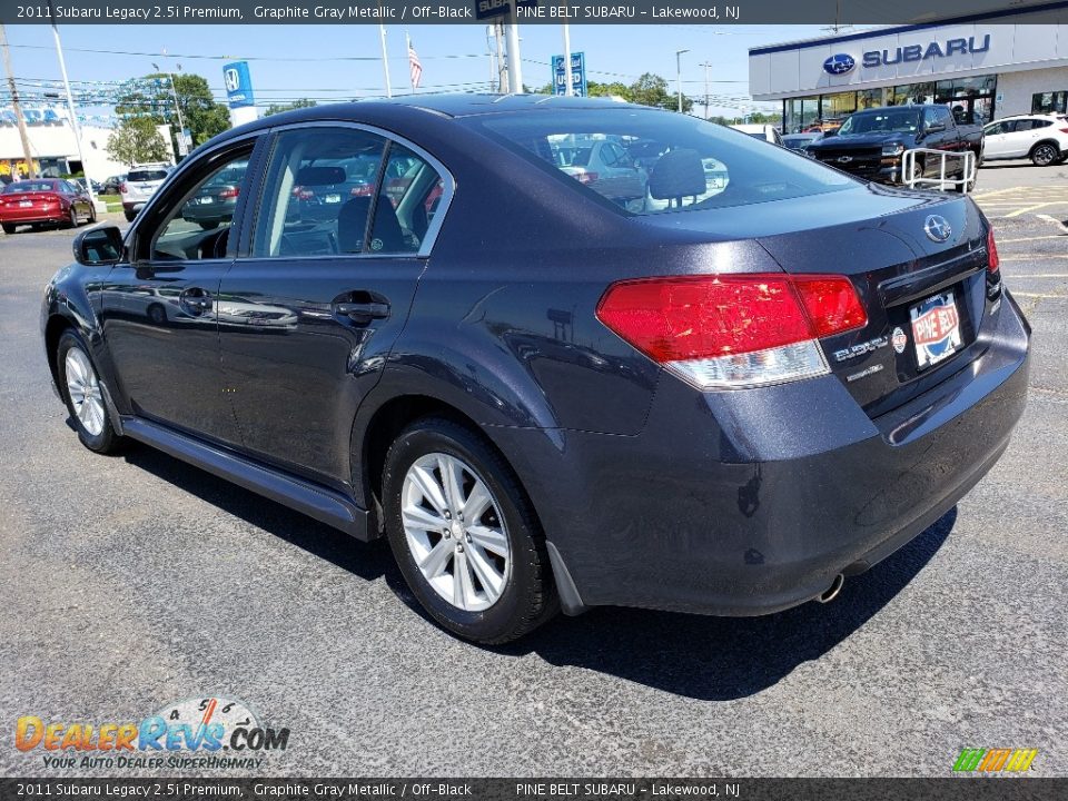 2011 Subaru Legacy 2.5i Premium Graphite Gray Metallic / Off-Black Photo #5