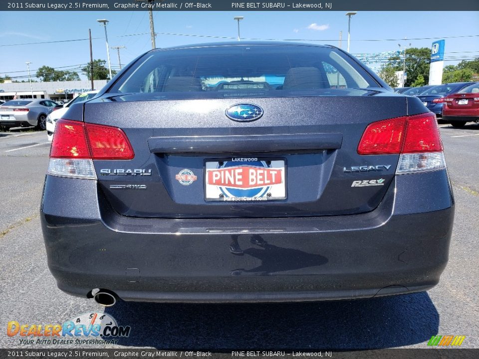 2011 Subaru Legacy 2.5i Premium Graphite Gray Metallic / Off-Black Photo #6