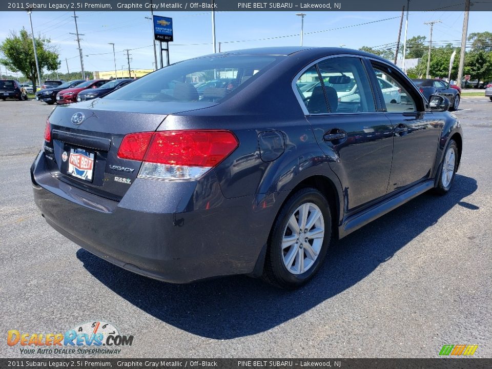 2011 Subaru Legacy 2.5i Premium Graphite Gray Metallic / Off-Black Photo #7