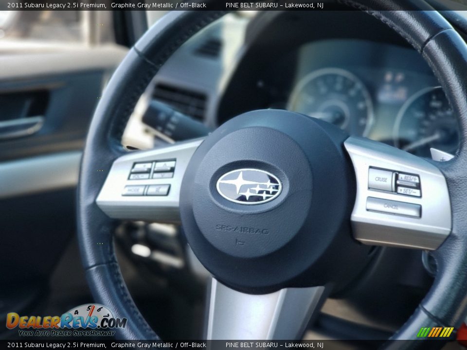 2011 Subaru Legacy 2.5i Premium Graphite Gray Metallic / Off-Black Photo #14