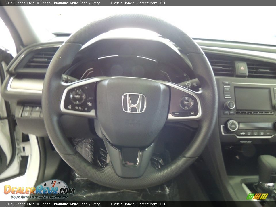 2019 Honda Civic LX Sedan Platinum White Pearl / Ivory Photo #14