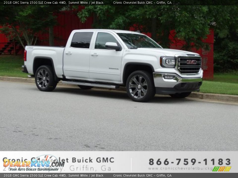 2018 GMC Sierra 1500 SLE Crew Cab 4WD Summit White / Jet Black Photo #1