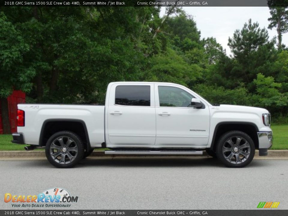 2018 GMC Sierra 1500 SLE Crew Cab 4WD Summit White / Jet Black Photo #2