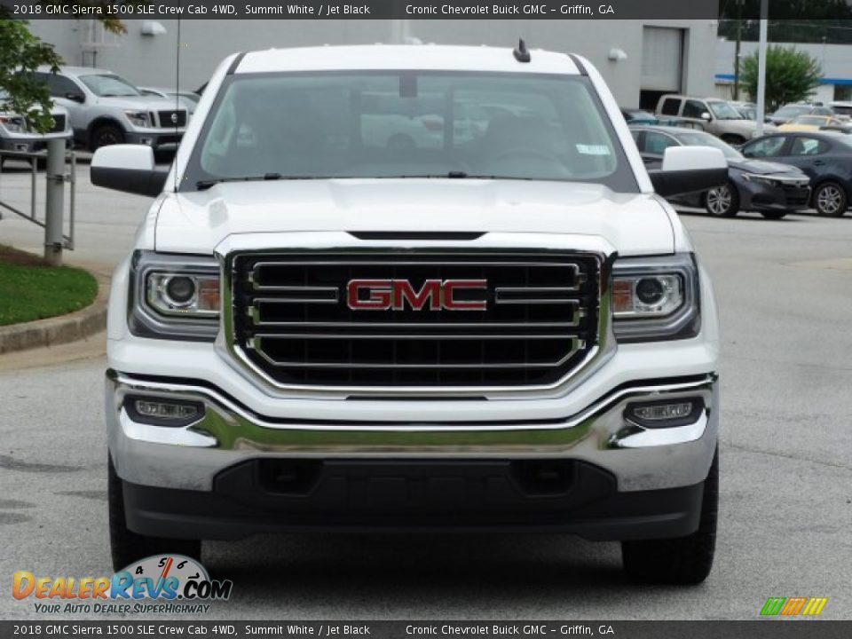 2018 GMC Sierra 1500 SLE Crew Cab 4WD Summit White / Jet Black Photo #4