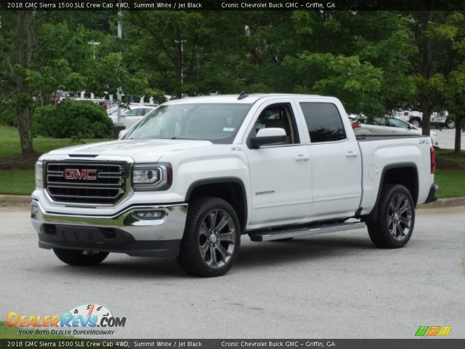 2018 GMC Sierra 1500 SLE Crew Cab 4WD Summit White / Jet Black Photo #5