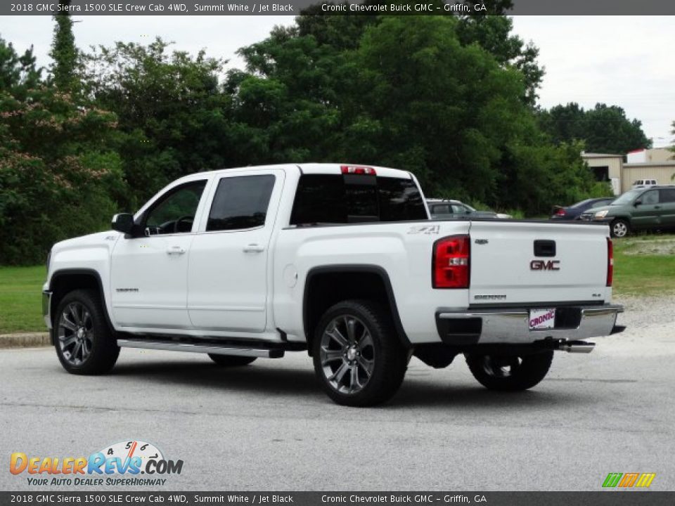 2018 GMC Sierra 1500 SLE Crew Cab 4WD Summit White / Jet Black Photo #6