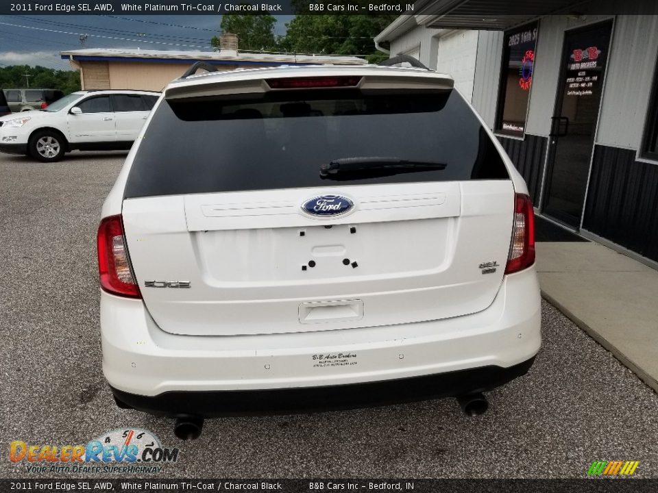 2011 Ford Edge SEL AWD White Platinum Tri-Coat / Charcoal Black Photo #5