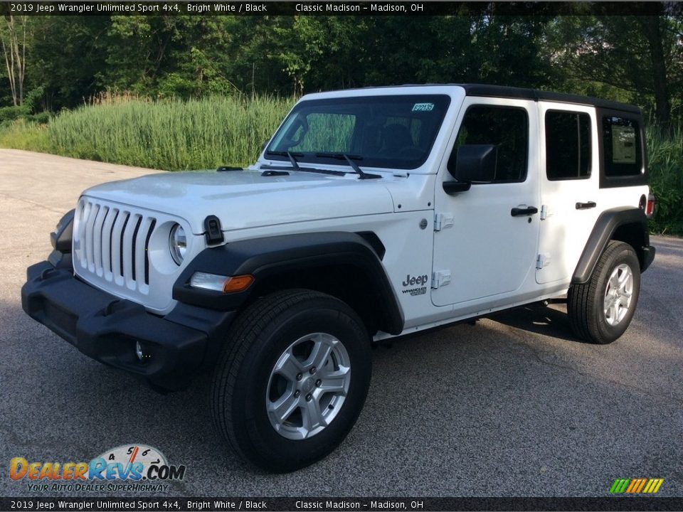 2019 Jeep Wrangler Unlimited Sport 4x4 Bright White / Black Photo #3