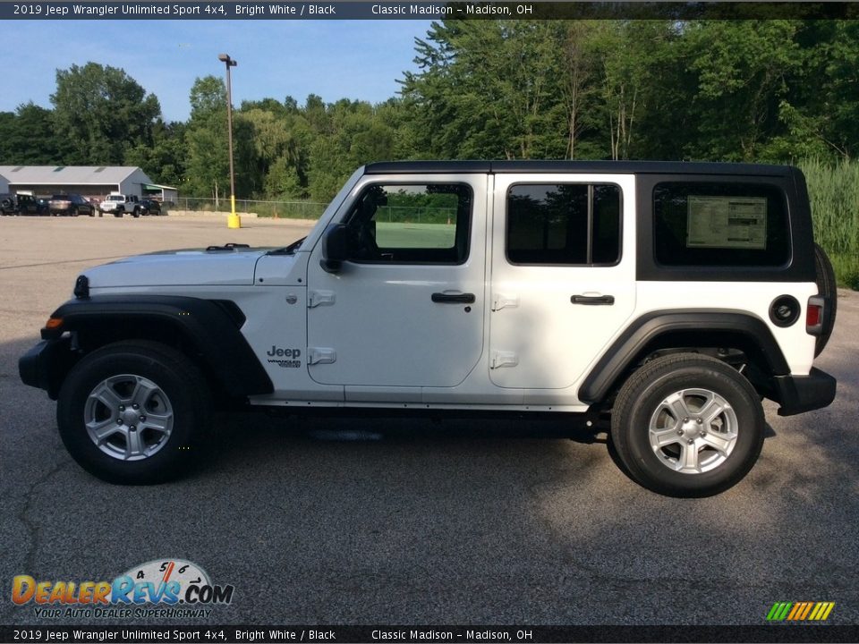 2019 Jeep Wrangler Unlimited Sport 4x4 Bright White / Black Photo #4