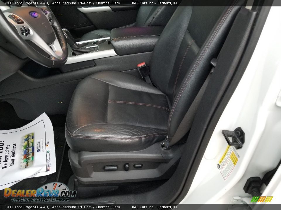 2011 Ford Edge SEL AWD White Platinum Tri-Coat / Charcoal Black Photo #14