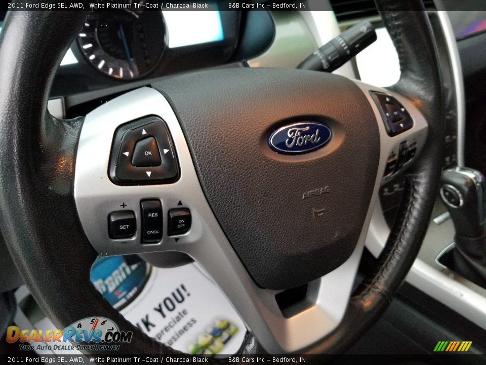 2011 Ford Edge SEL AWD White Platinum Tri-Coat / Charcoal Black Photo #15