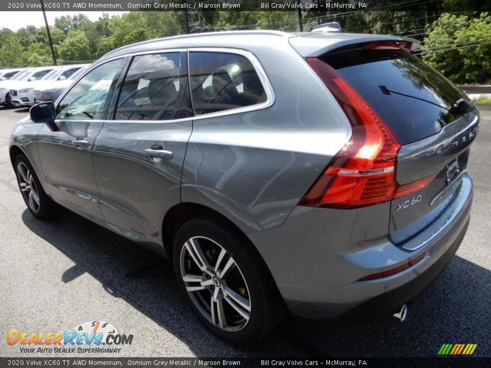 2020 Volvo XC60 T5 AWD Momentum Osmium Grey Metallic / Maroon Brown Photo #4