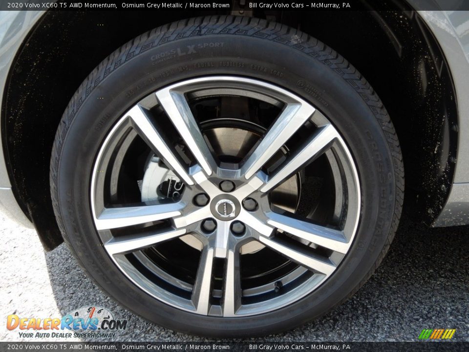 2020 Volvo XC60 T5 AWD Momentum Osmium Grey Metallic / Maroon Brown Photo #6