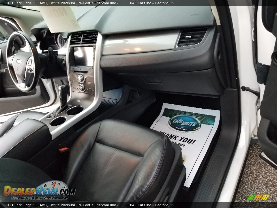 2011 Ford Edge SEL AWD White Platinum Tri-Coat / Charcoal Black Photo #22