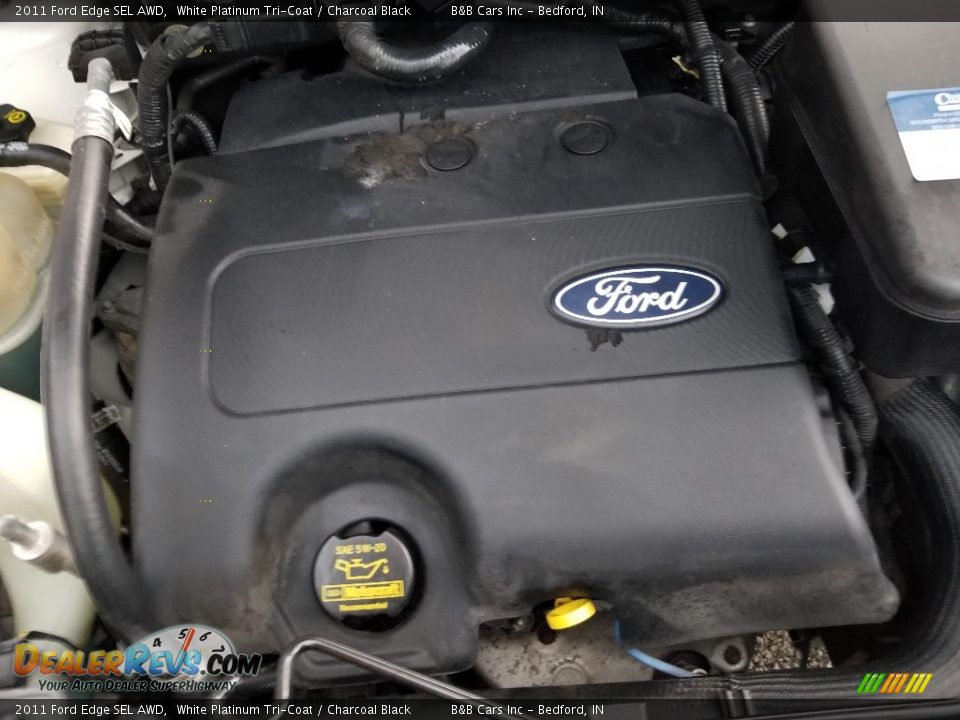 2011 Ford Edge SEL AWD White Platinum Tri-Coat / Charcoal Black Photo #25