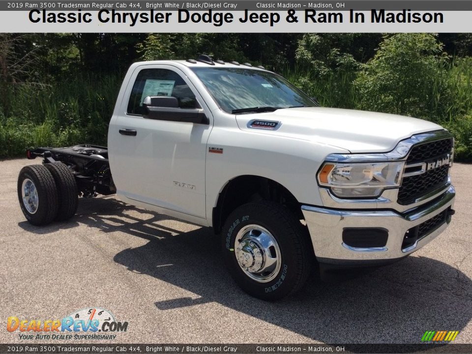 2019 Ram 3500 Tradesman Regular Cab 4x4 Bright White / Black/Diesel Gray Photo #1