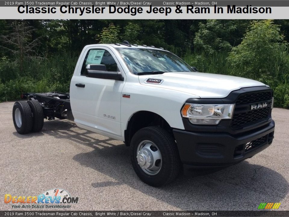 2019 Ram 3500 Tradesman Regular Cab Chassis Bright White / Black/Diesel Gray Photo #1