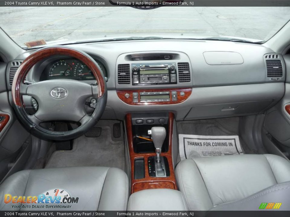 2004 Toyota Camry XLE V6 Phantom Gray Pearl / Stone Photo #16