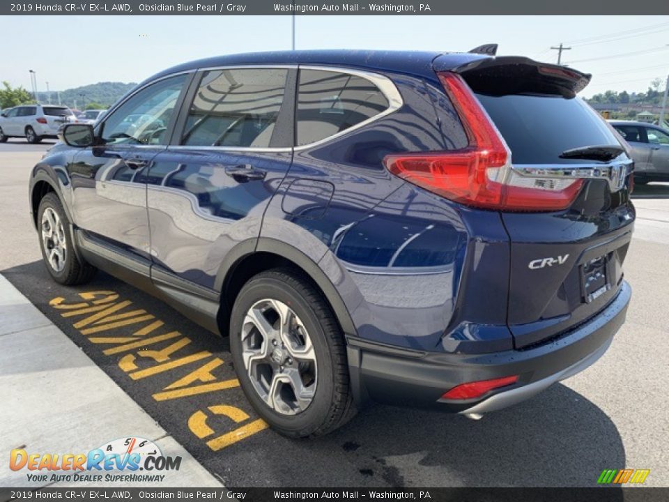 2019 Honda CR-V EX-L AWD Obsidian Blue Pearl / Gray Photo #5