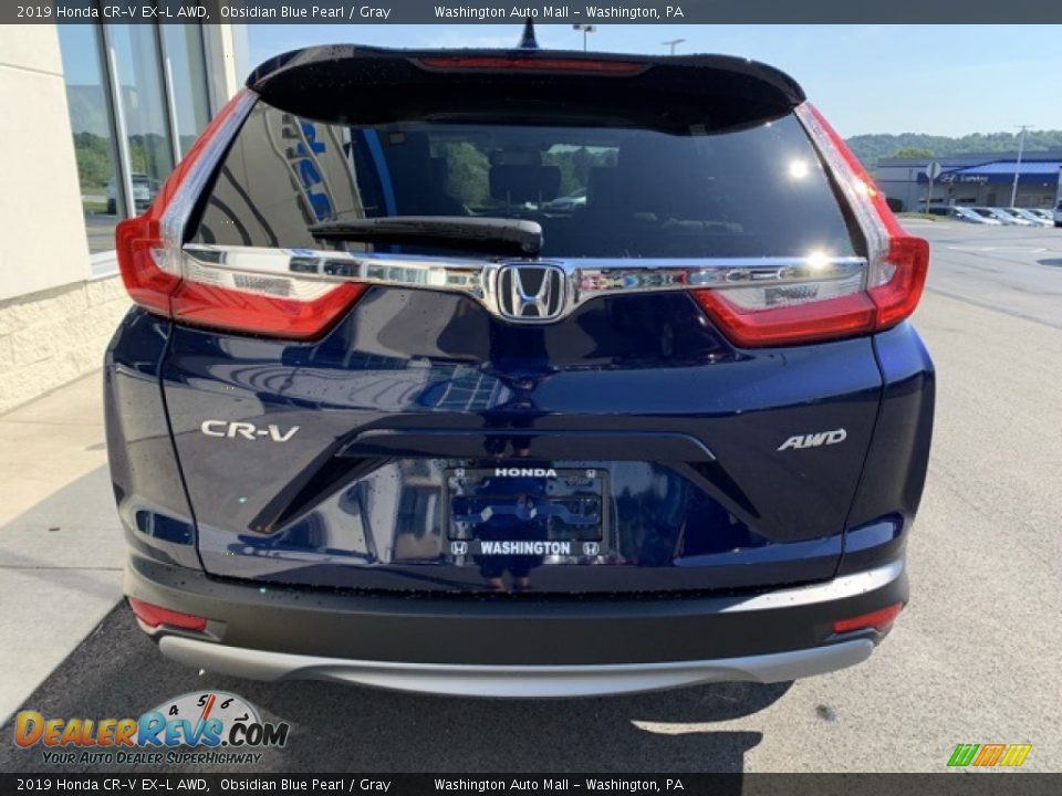 2019 Honda CR-V EX-L AWD Obsidian Blue Pearl / Gray Photo #6