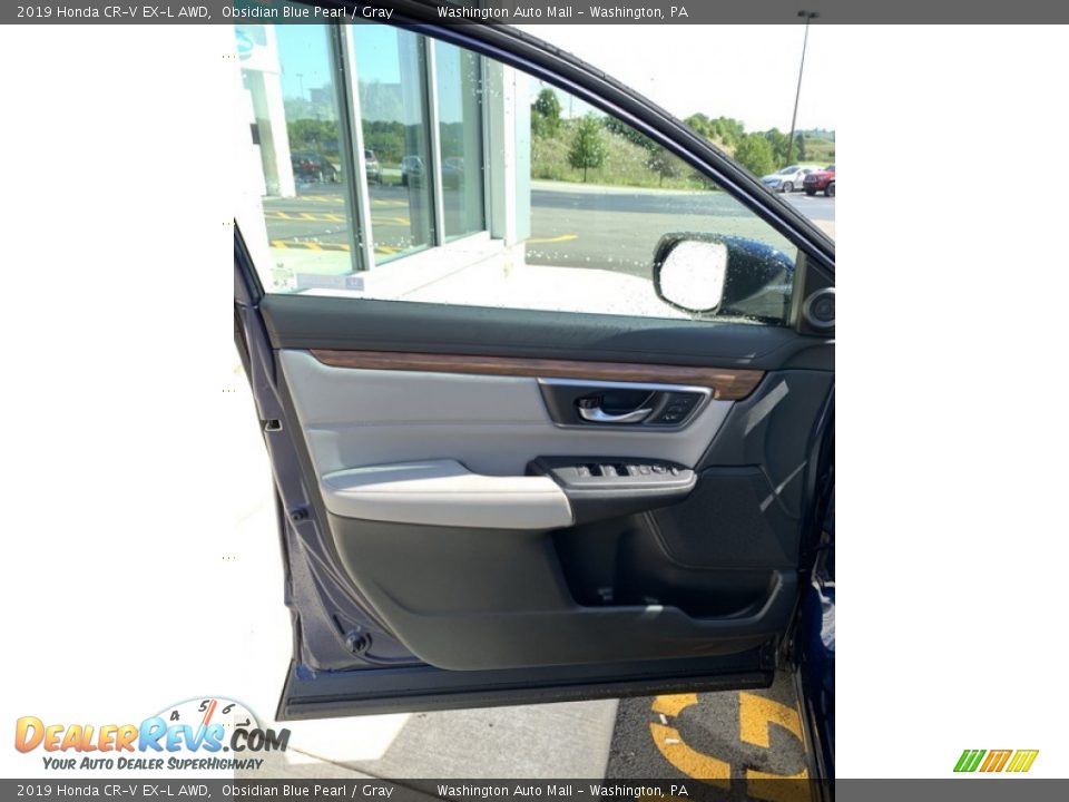 2019 Honda CR-V EX-L AWD Obsidian Blue Pearl / Gray Photo #10