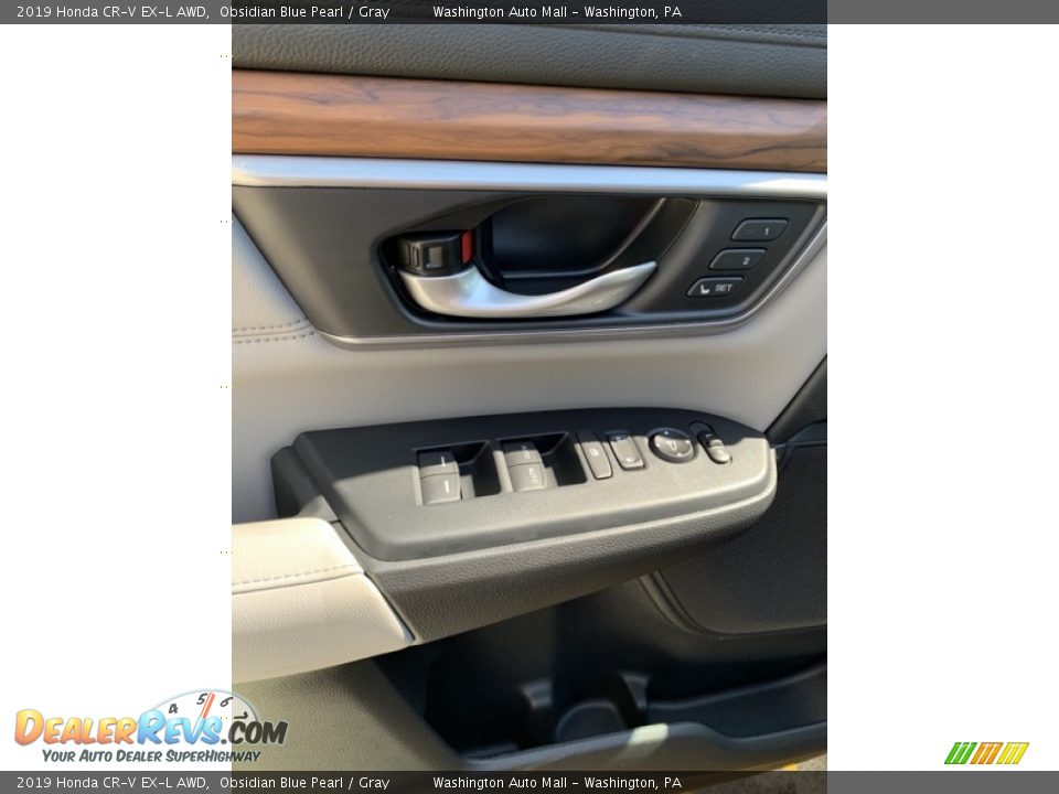 2019 Honda CR-V EX-L AWD Obsidian Blue Pearl / Gray Photo #11